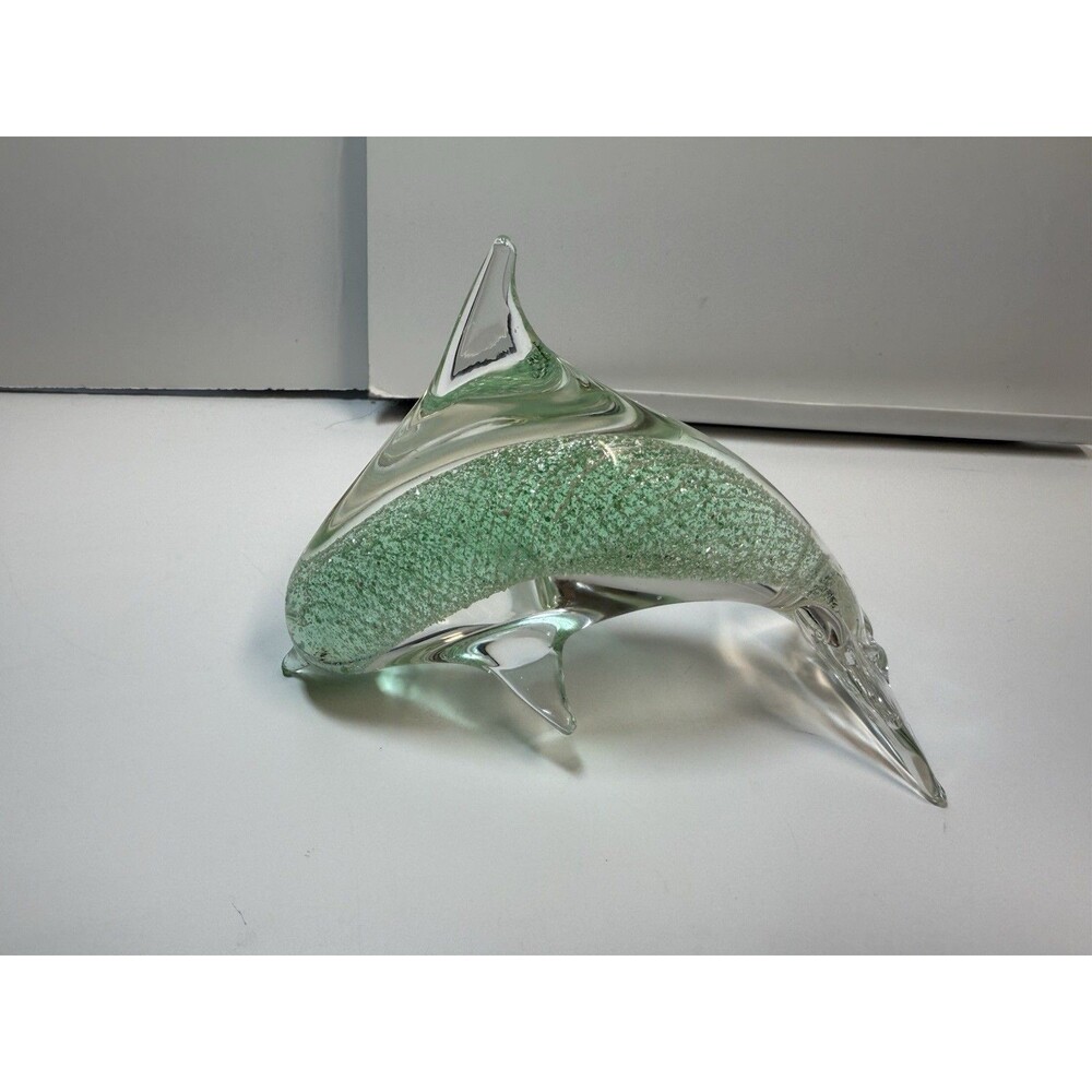 Glass Diving Swimming Dolphin Figurine - Picture 4 of 9